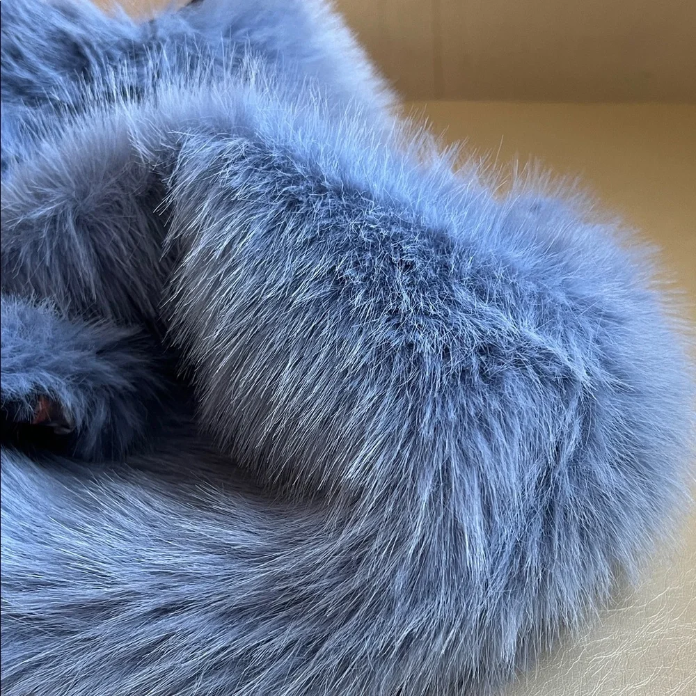 Jason Wu Soft Blue Faux Fur Wrap - Picture 11 of 11